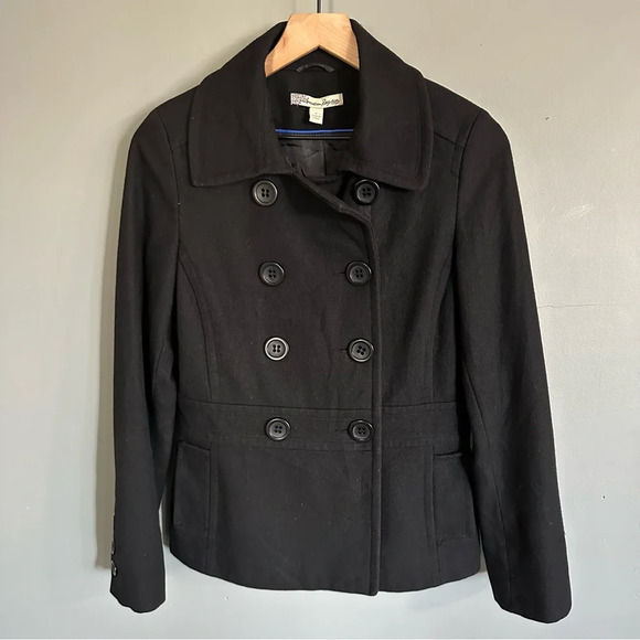 American Rag Cie 1984 Women's Black Double-Breasted‎ Peacoat. Wool blend. Small - Picture 1 of 9